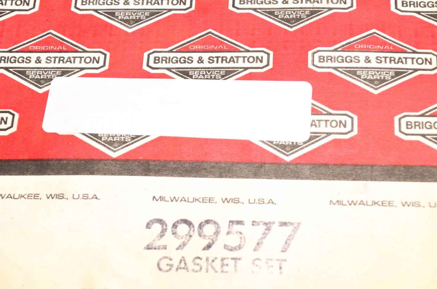 New OEM Briggs & Stratton 299577 Gasket Kit NOS
