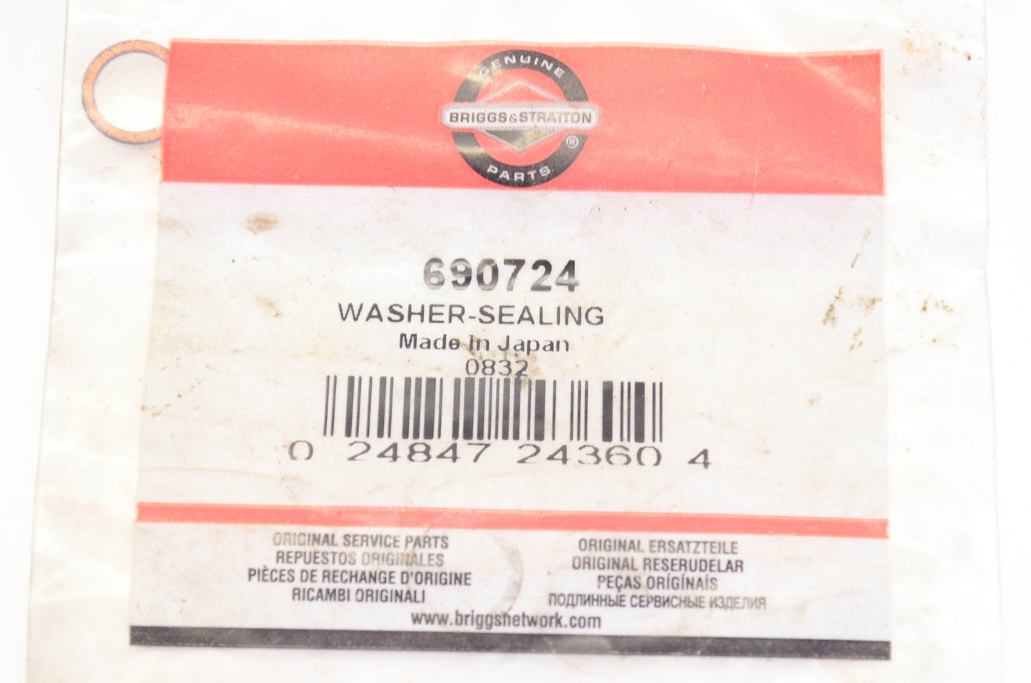 New OEM Briggs & Stratton 690724 Sealing Washer NOS