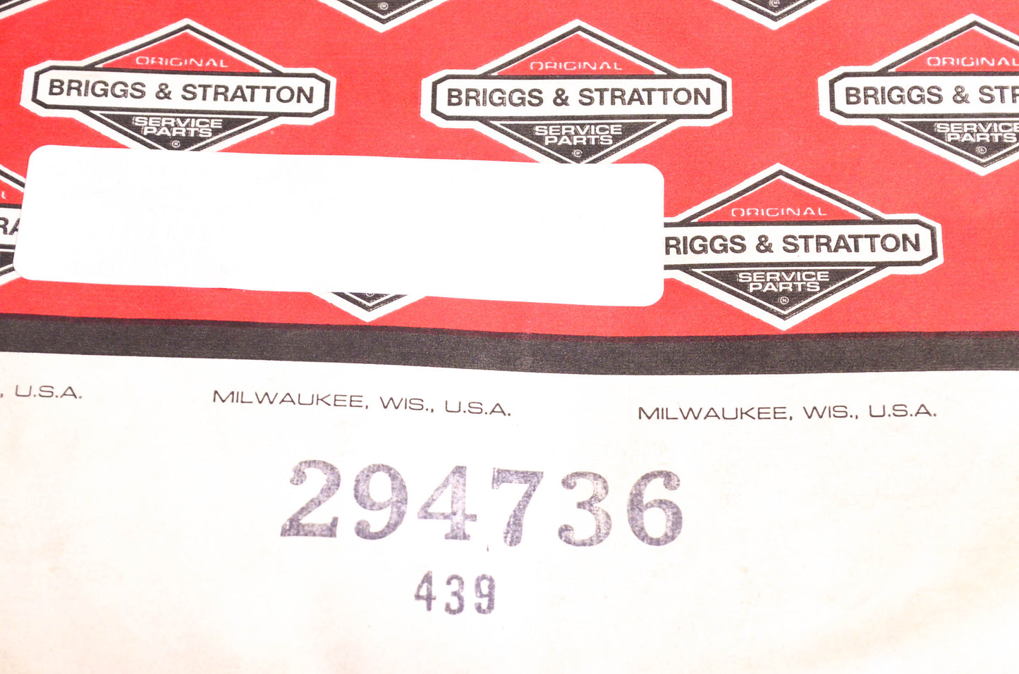 New OEM Briggs & Stratton 294736 Gasket Kit NOS