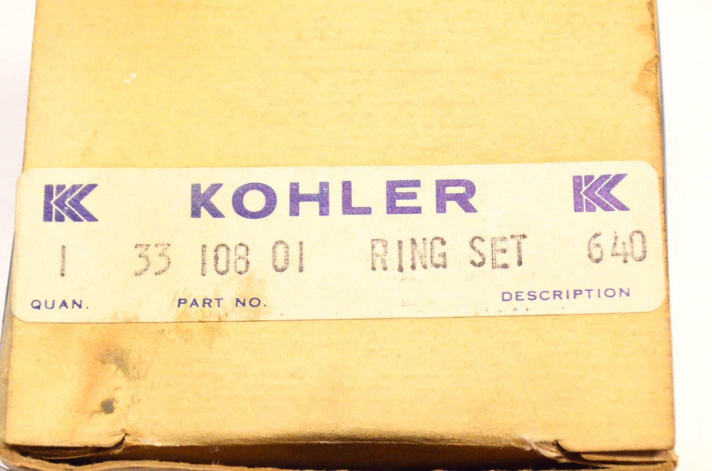 Kohler 33-108-01, 33 108 01 Ring Kit NOS