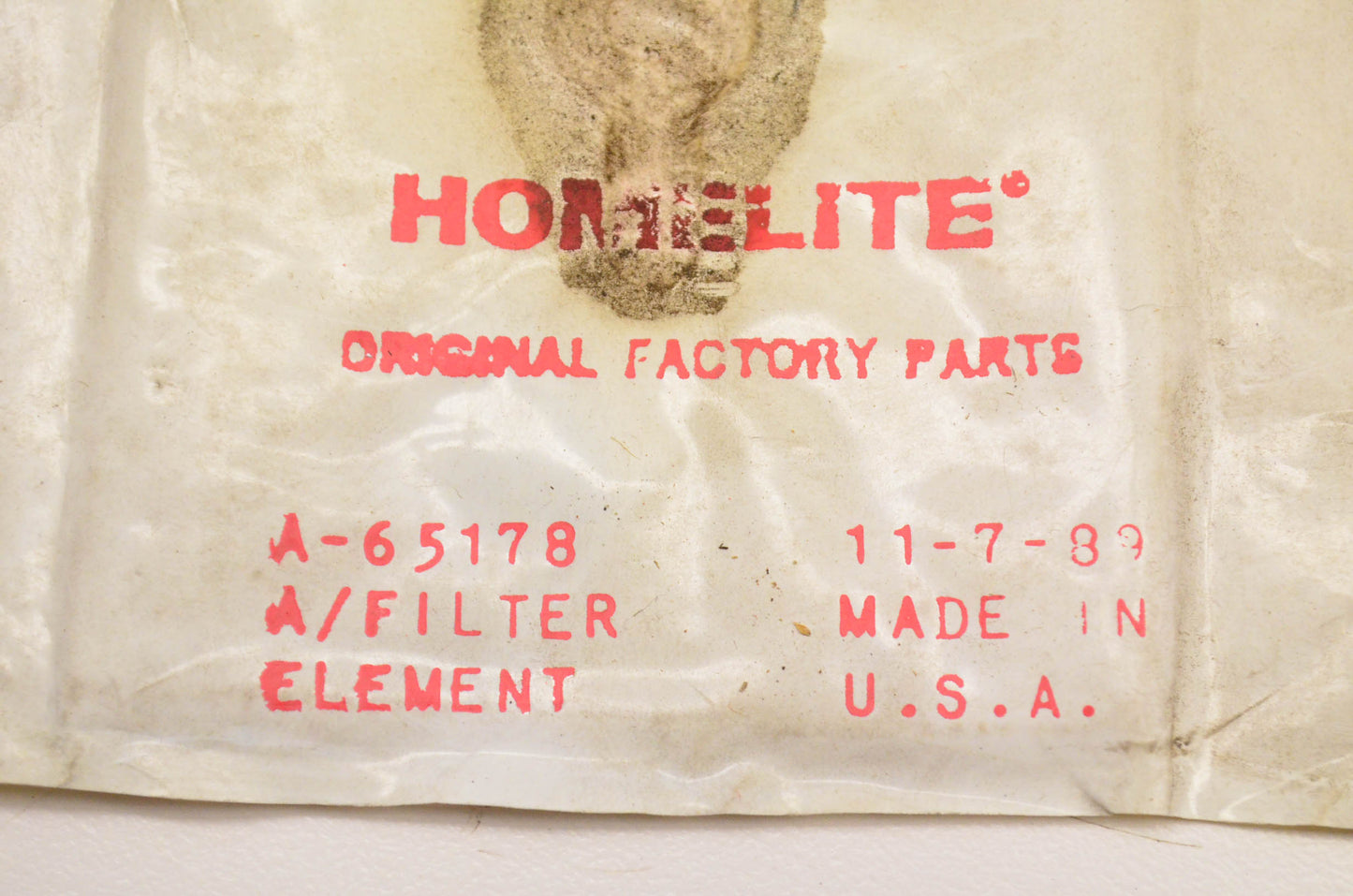 Homelite A-65178 Air Filter NOS