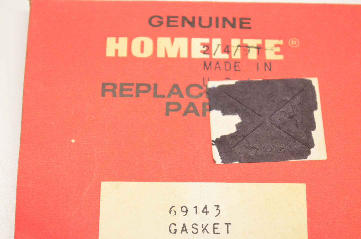 Homelite 69143 Gasket NOS