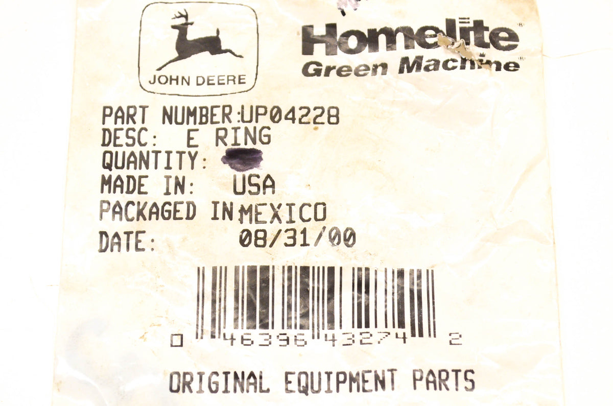 Homelite UP04228 E-Ring NOS