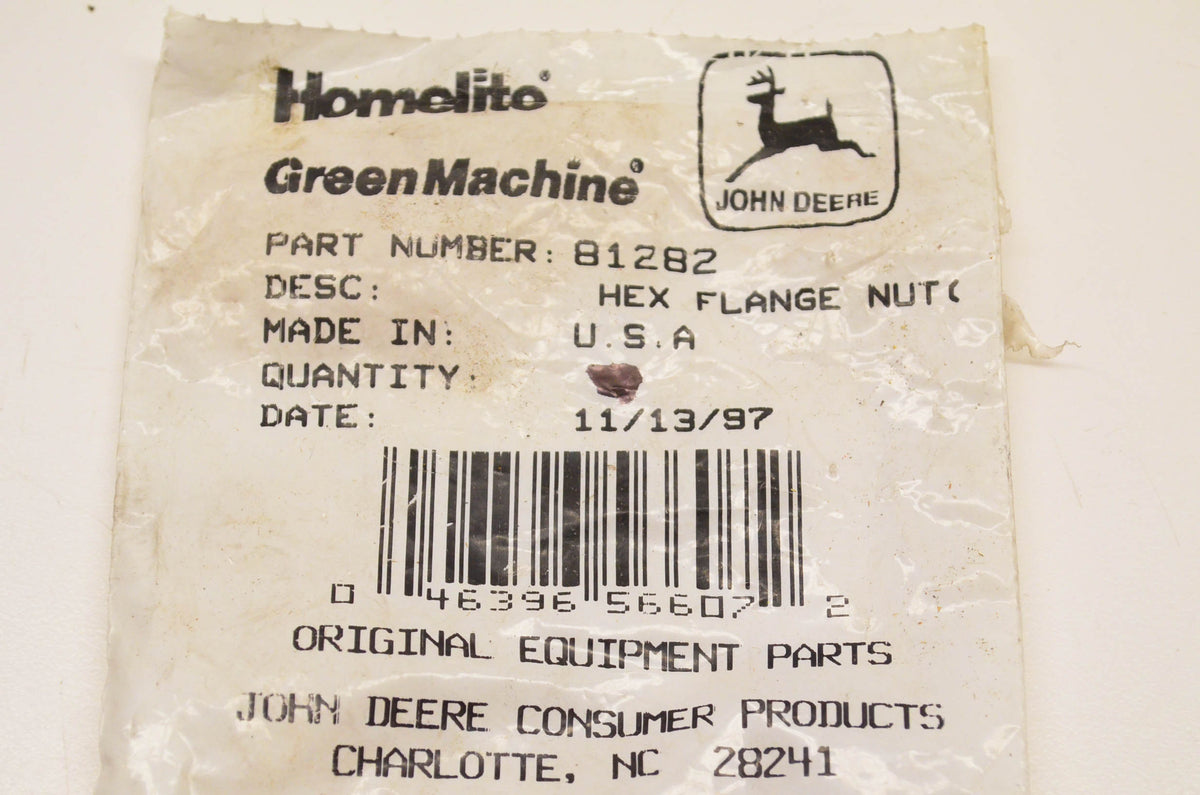 Homelite 81282 Hex Nut NOS