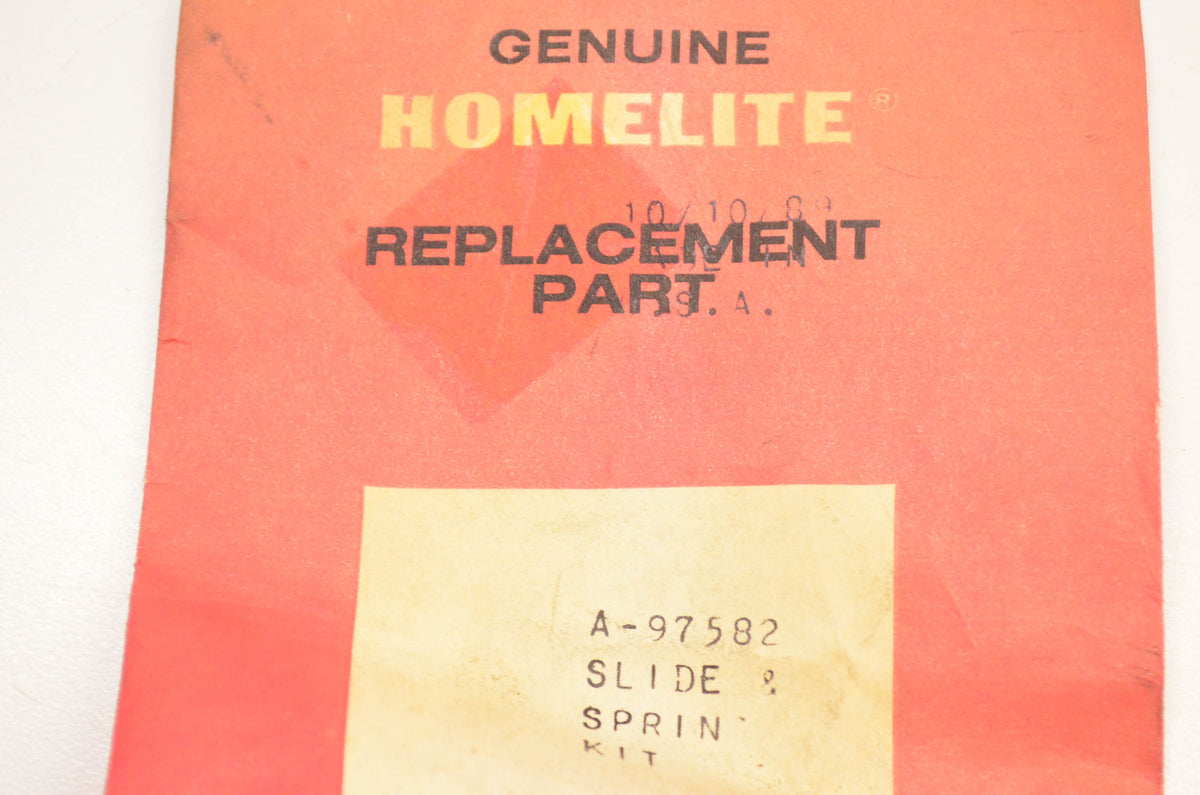 Homelite A-97582 Slide and Spring Kit NOS