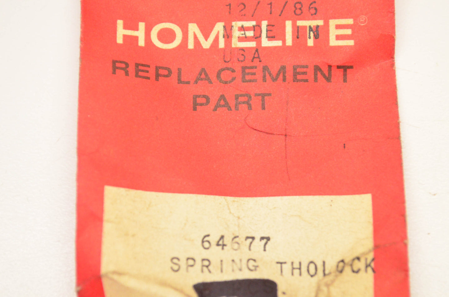 Homelite 64677 Throttle Lock Spring NOS