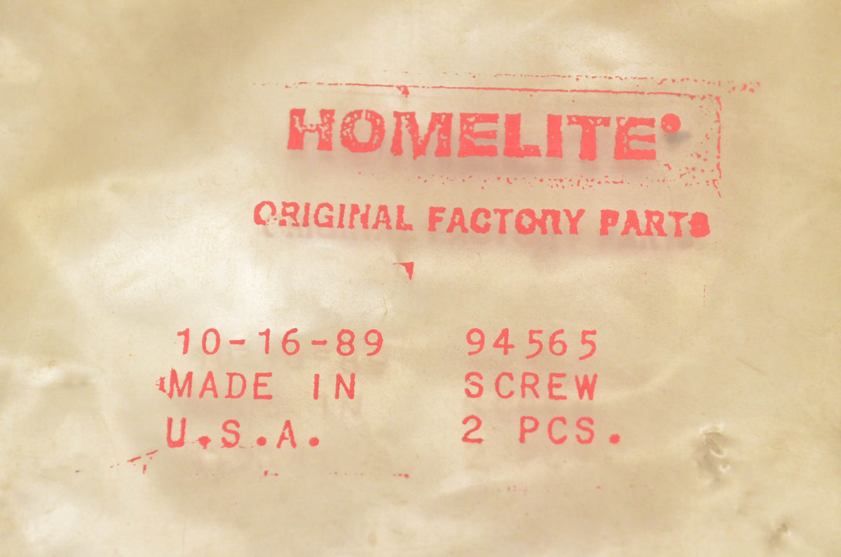 Homelite 94565 Screws Qty 2 NOS