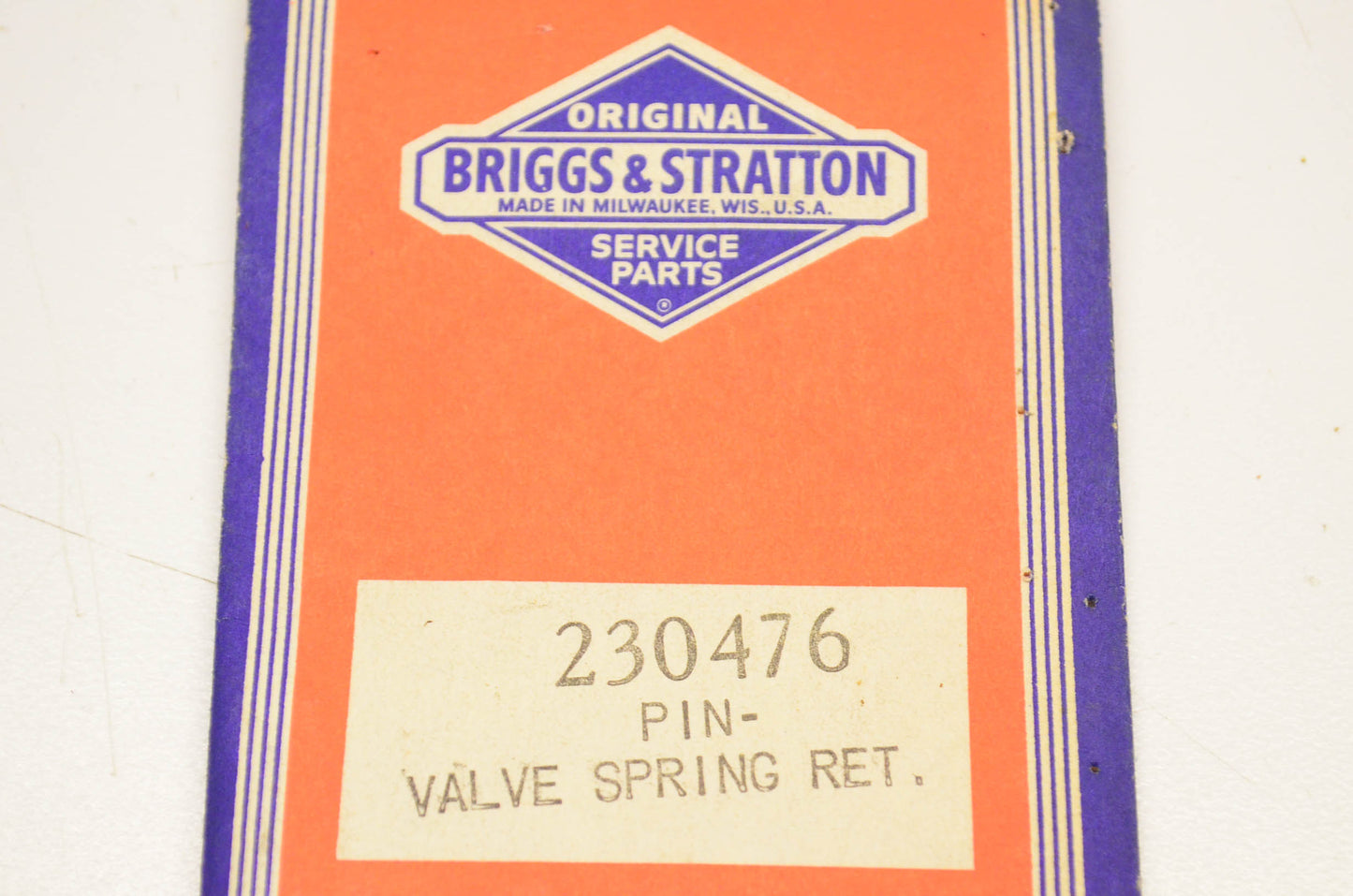 New OEM Briggs & Stratton 230476 Valve Spring Retainer Pin NOS