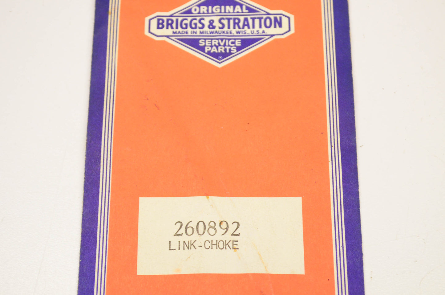 New OEM Briggs & Stratton 260892 Choke Link NOS