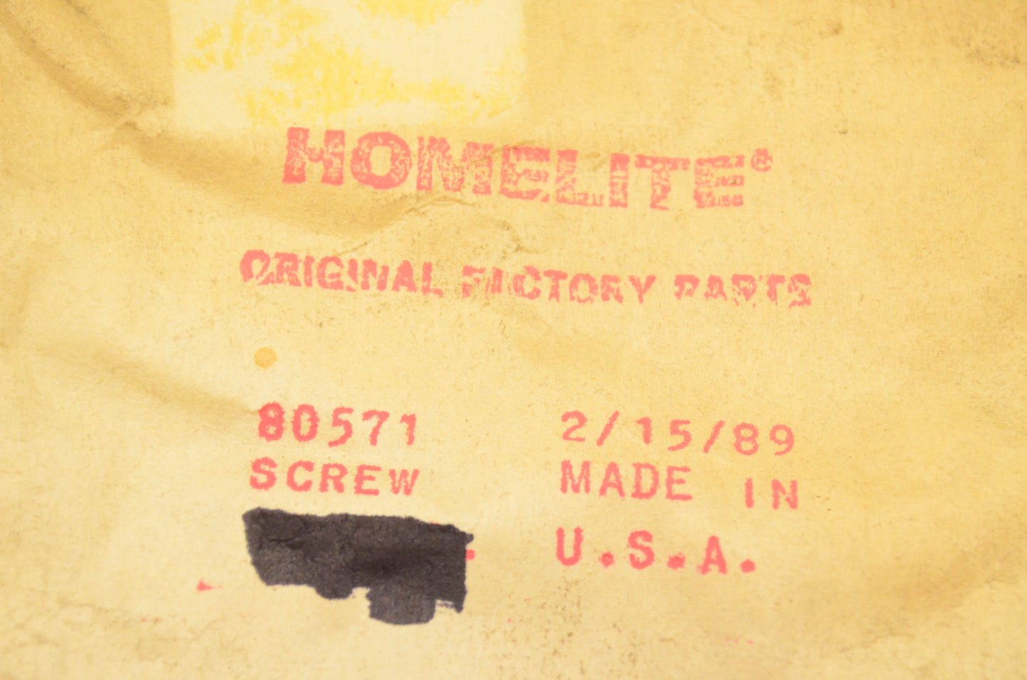 Homelite 80571 Screw NOS