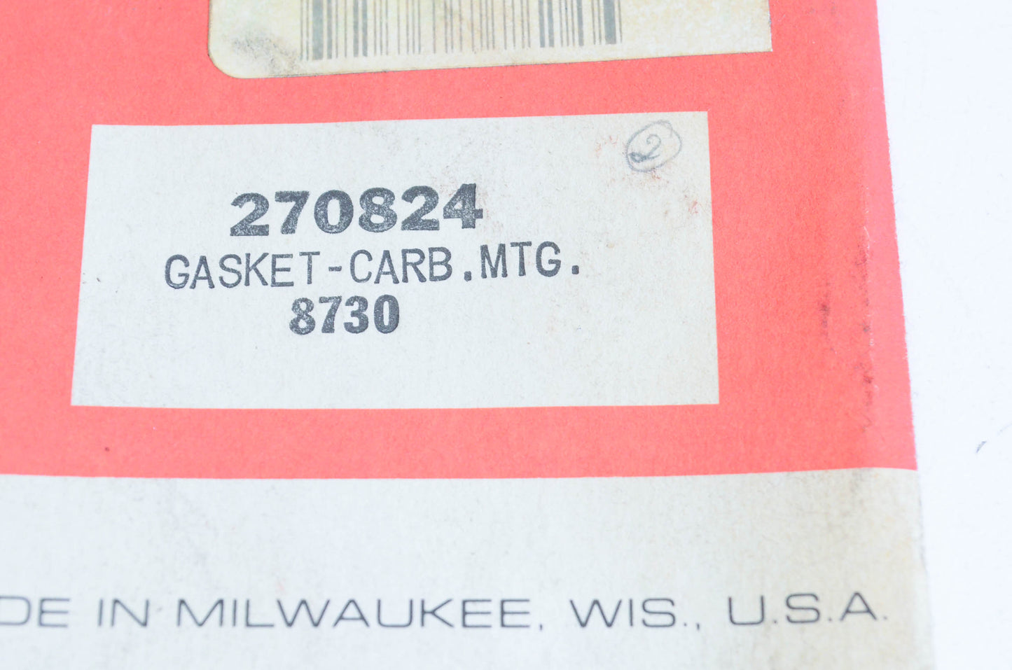New OEM Briggs & Stratton 270824 Carburetor Mounting Gasket NOS