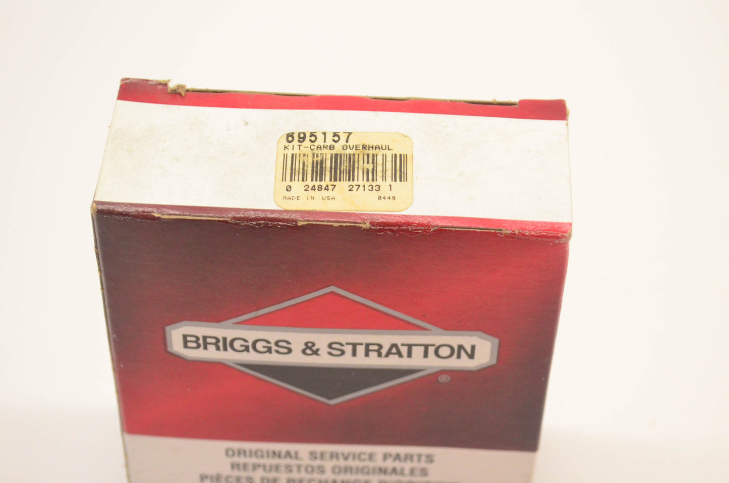 New OEM Briggs & Stratton 695157 Carburetor Overhaul Kit NOS