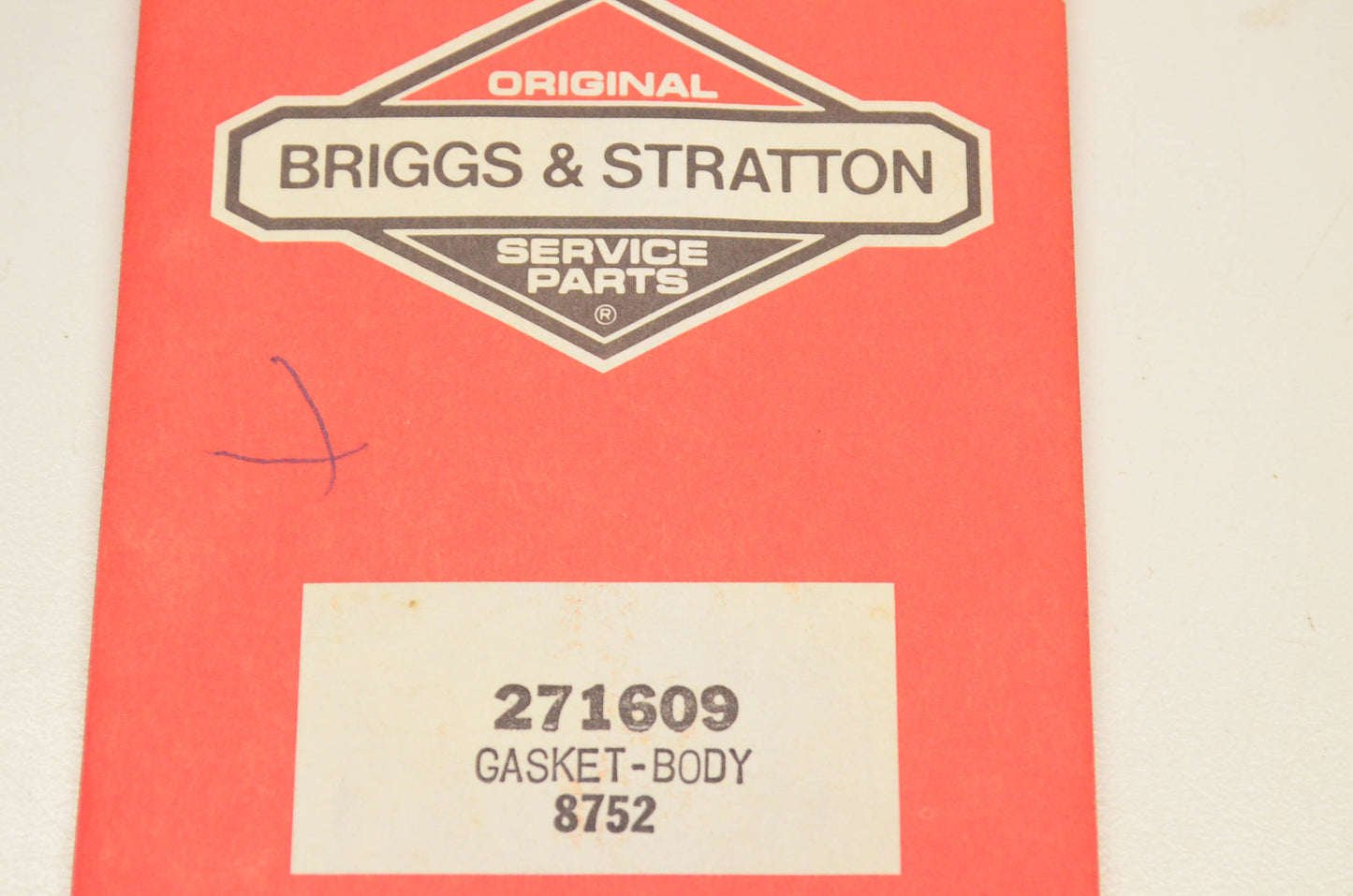New OEM Briggs & Stratton 271609 Body Gasket NOS
