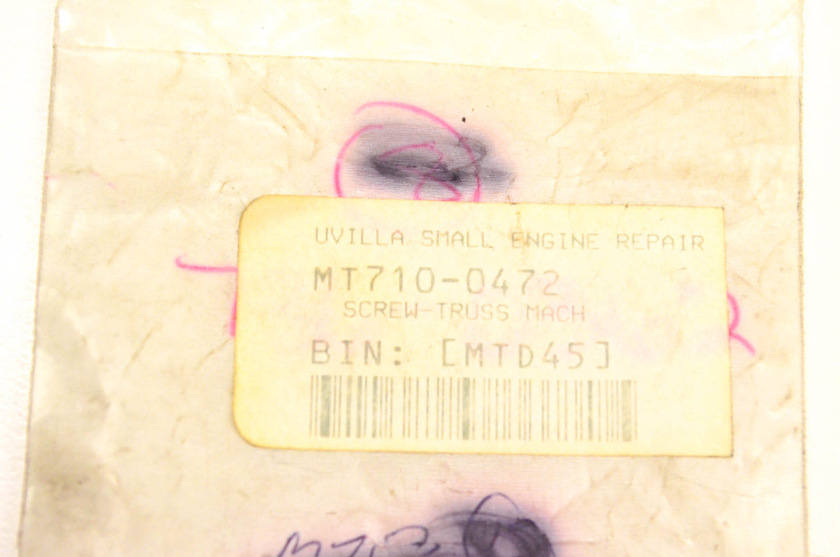 MTD 710-0472 Truss Screw NOS