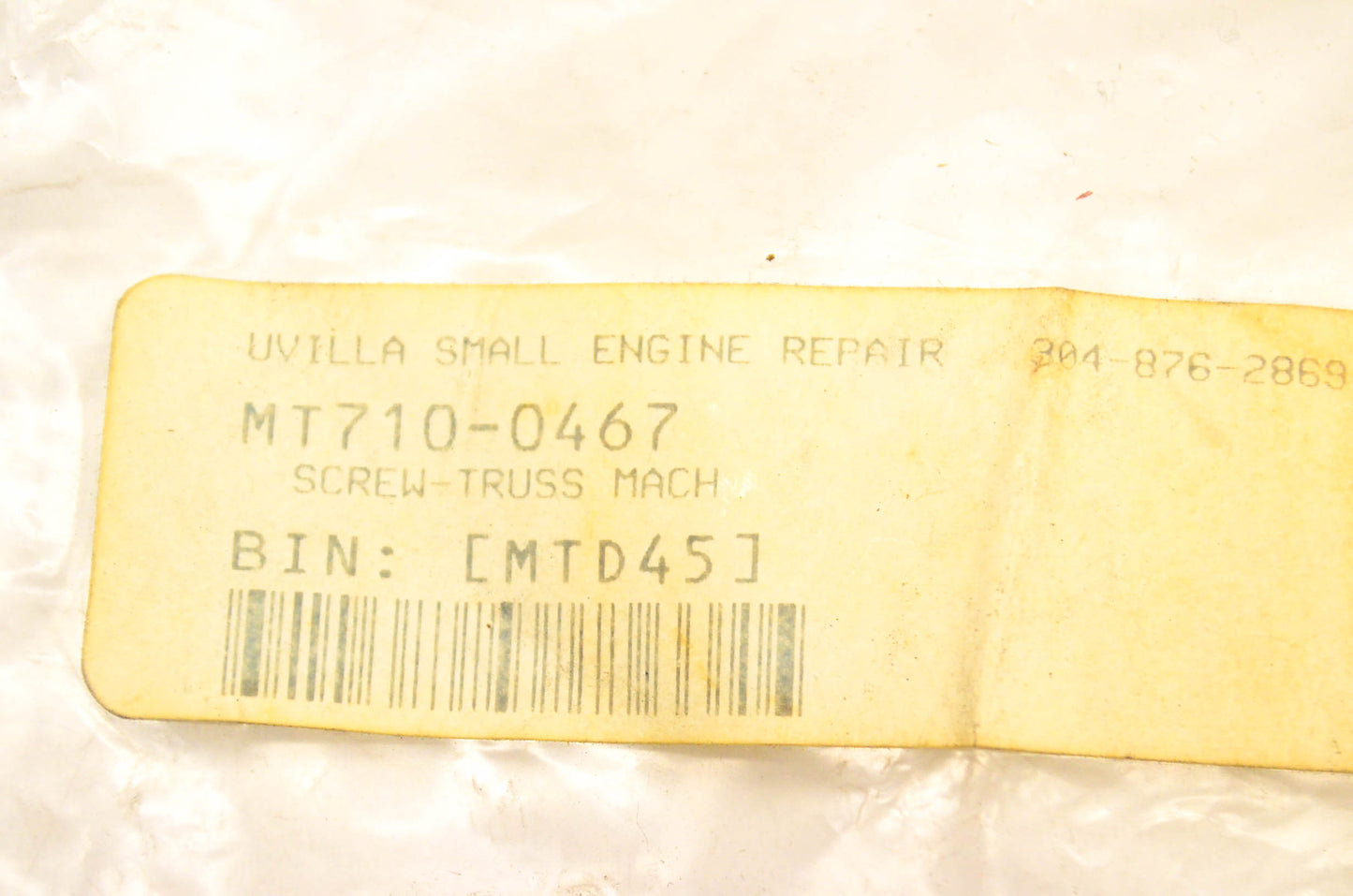 MTD 710-0467 Truss Screw NOS