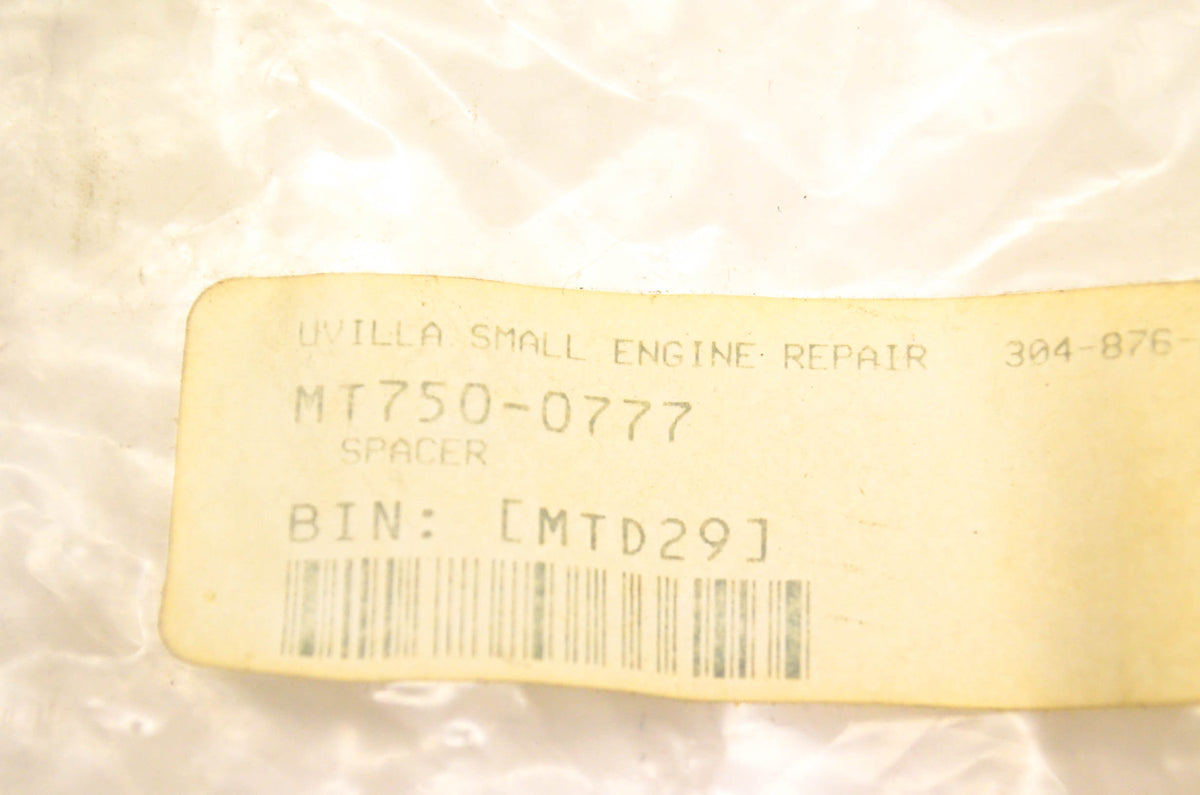 MTD 750-0777 Spacer NOS