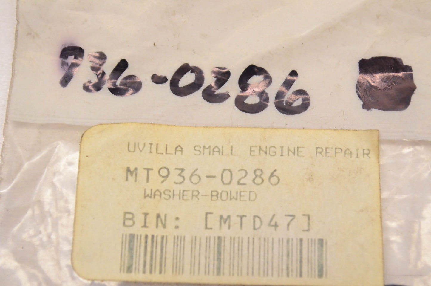 MTD 936-0286 Bowed Washer NOS