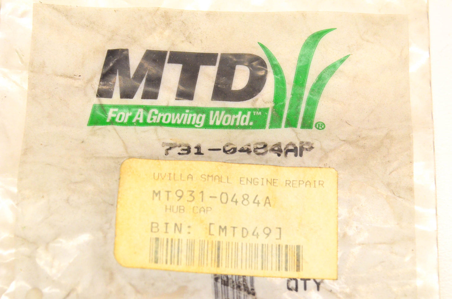 MTD 731-0484AP, 931-0484A Hub Cap NOS