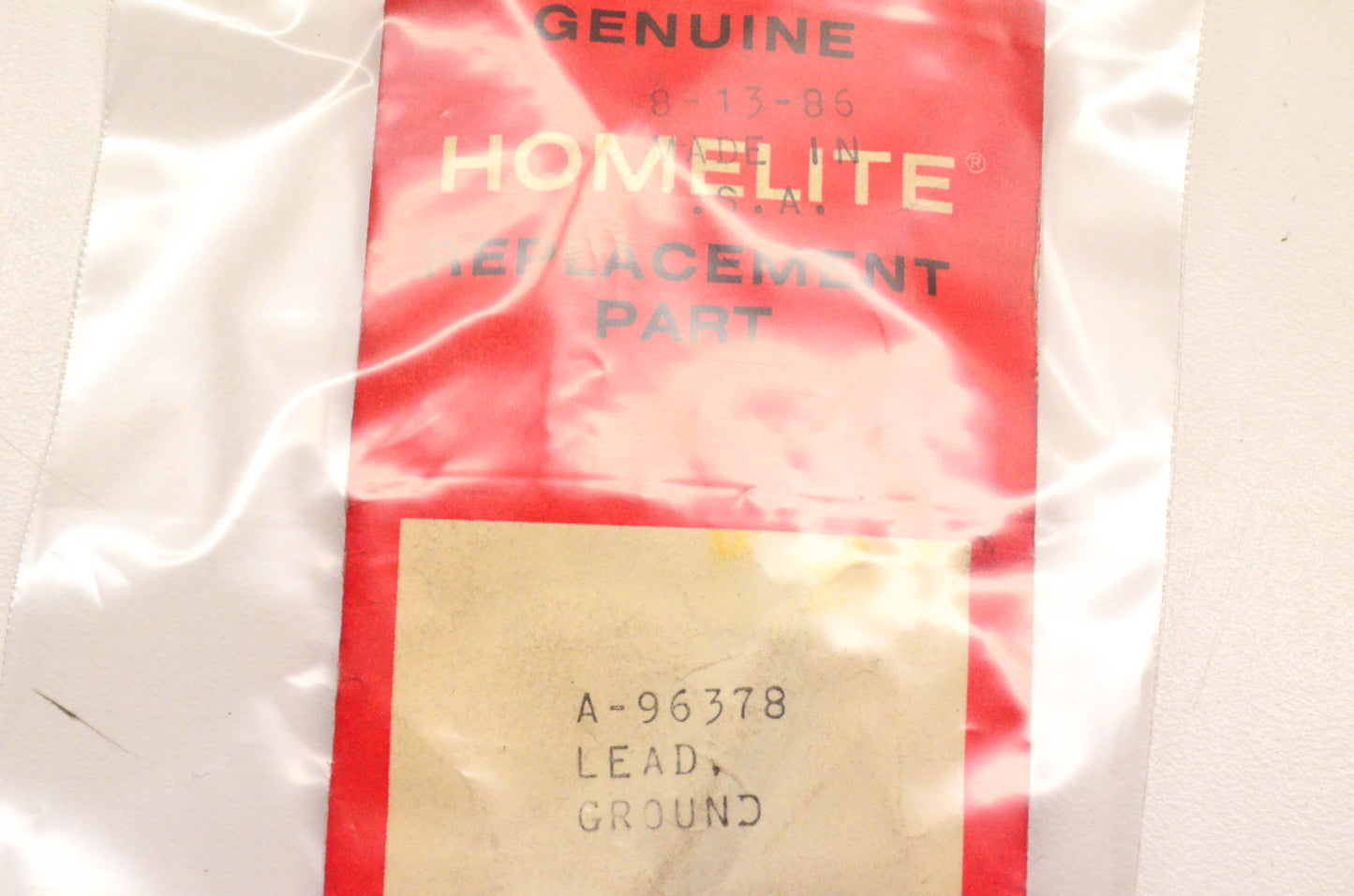 Homelite A-96378 Ground Switch Lead NOS