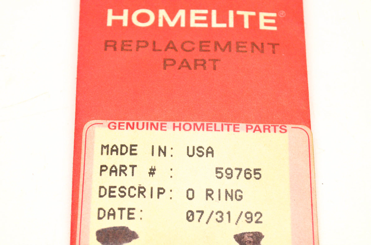 Homelite 59765 O-ring Qty 2 NOS