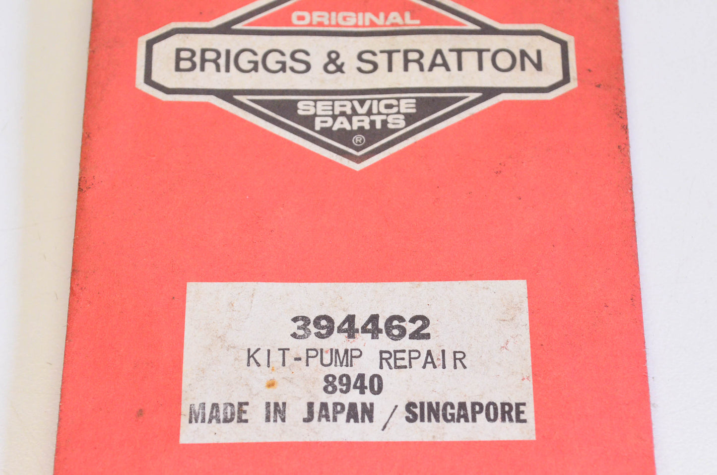 New OEM Briggs & Stratton 394462, 8940 Pump Repair Kit NOS