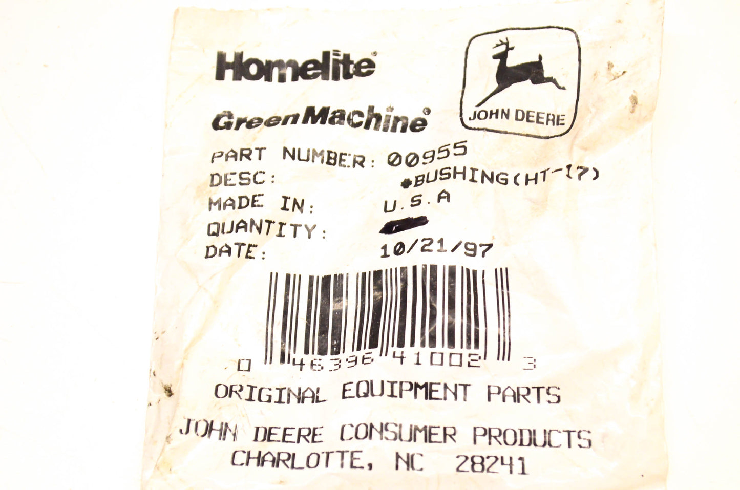 Homelite 00955 Bushing NOS