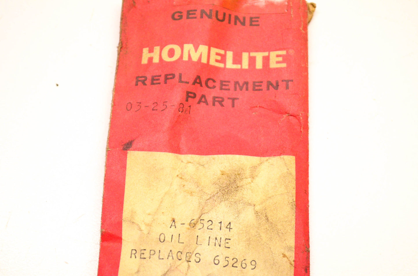 Homelite A-65214, 65269 Oil Line NOS