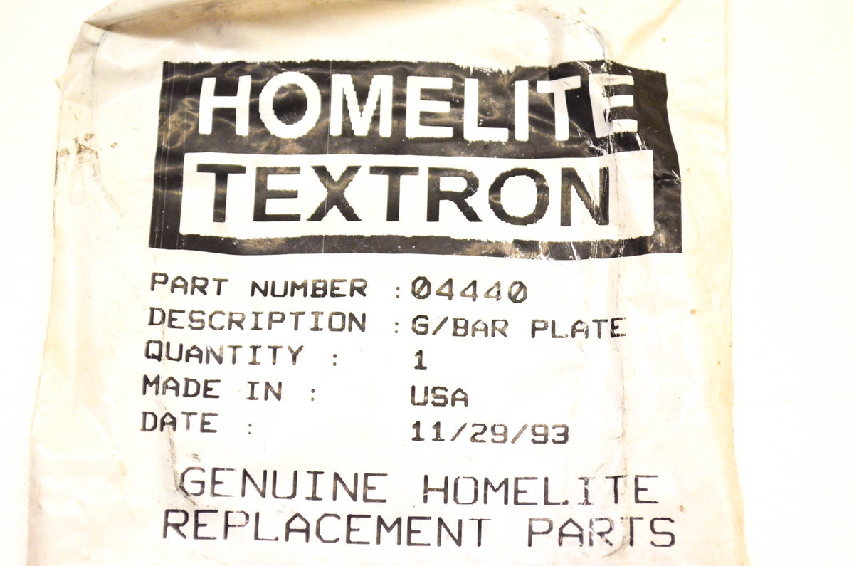 Homelite 04440 Bar Plate NOS