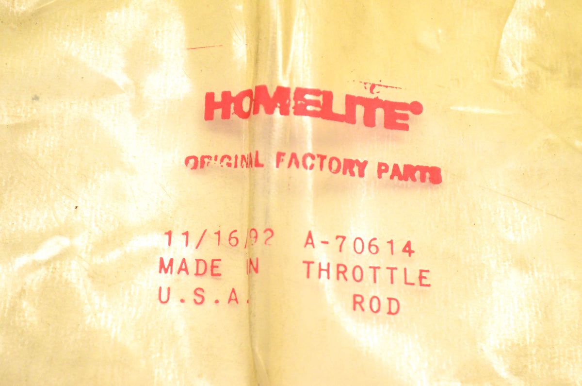 Homelite A-70614 Throttle Linkage Rod NOS