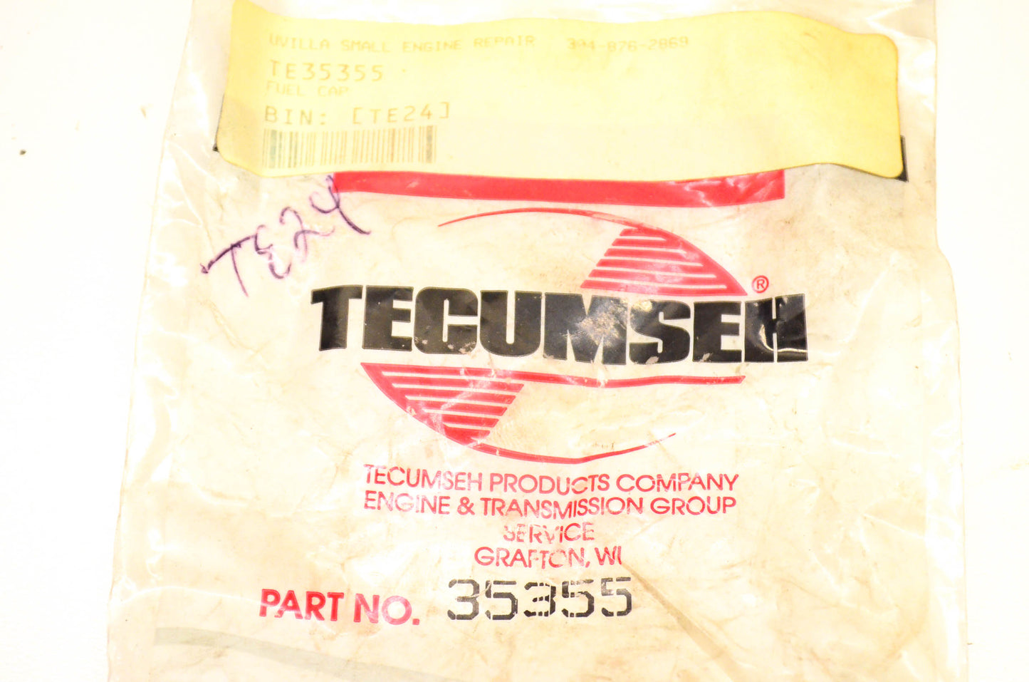 Tecumseh 35355 Fuel Cap NOS