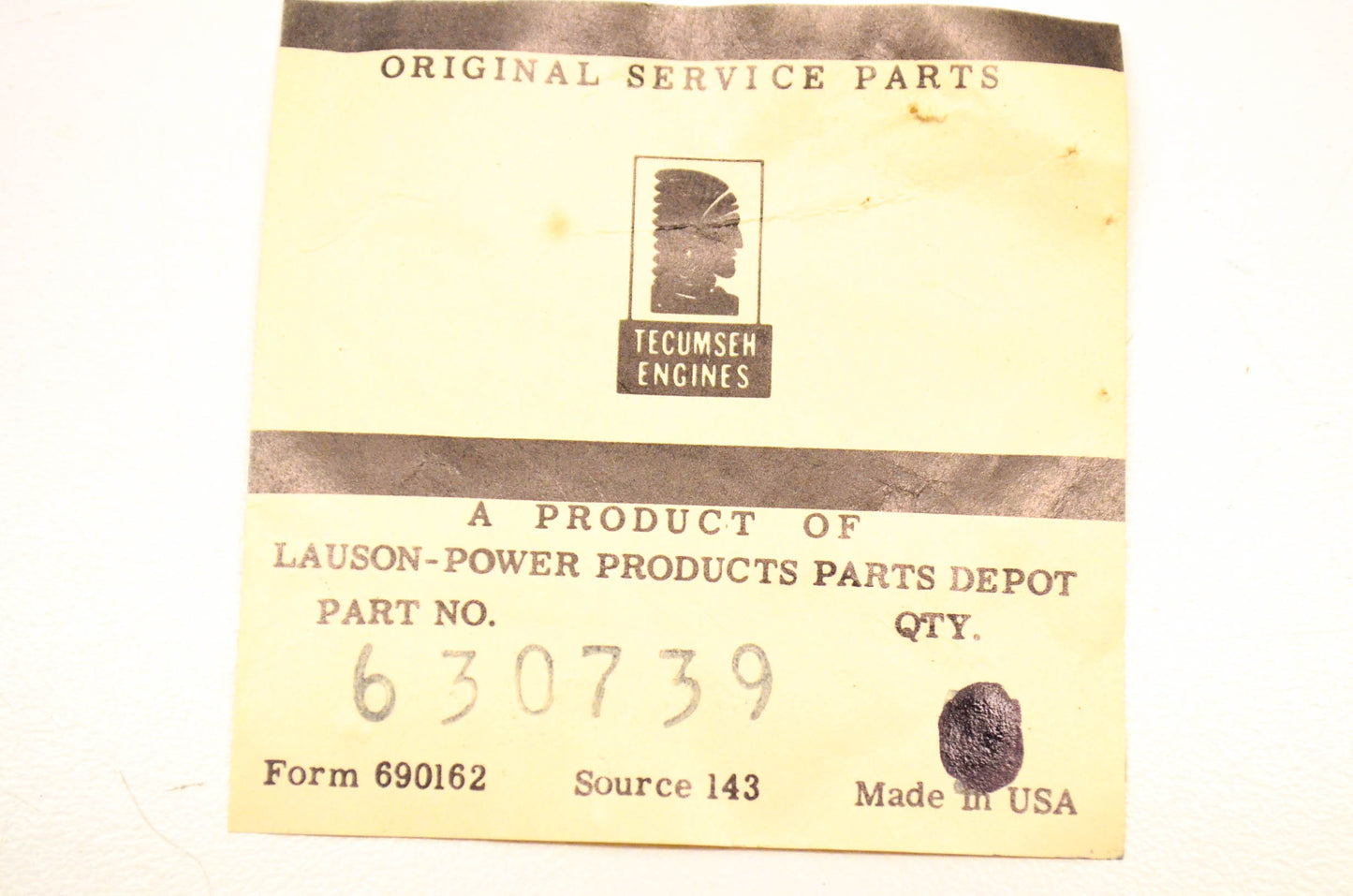 Tecumseh 630739 Idle Mix Screw Washer Qty 2 NOS