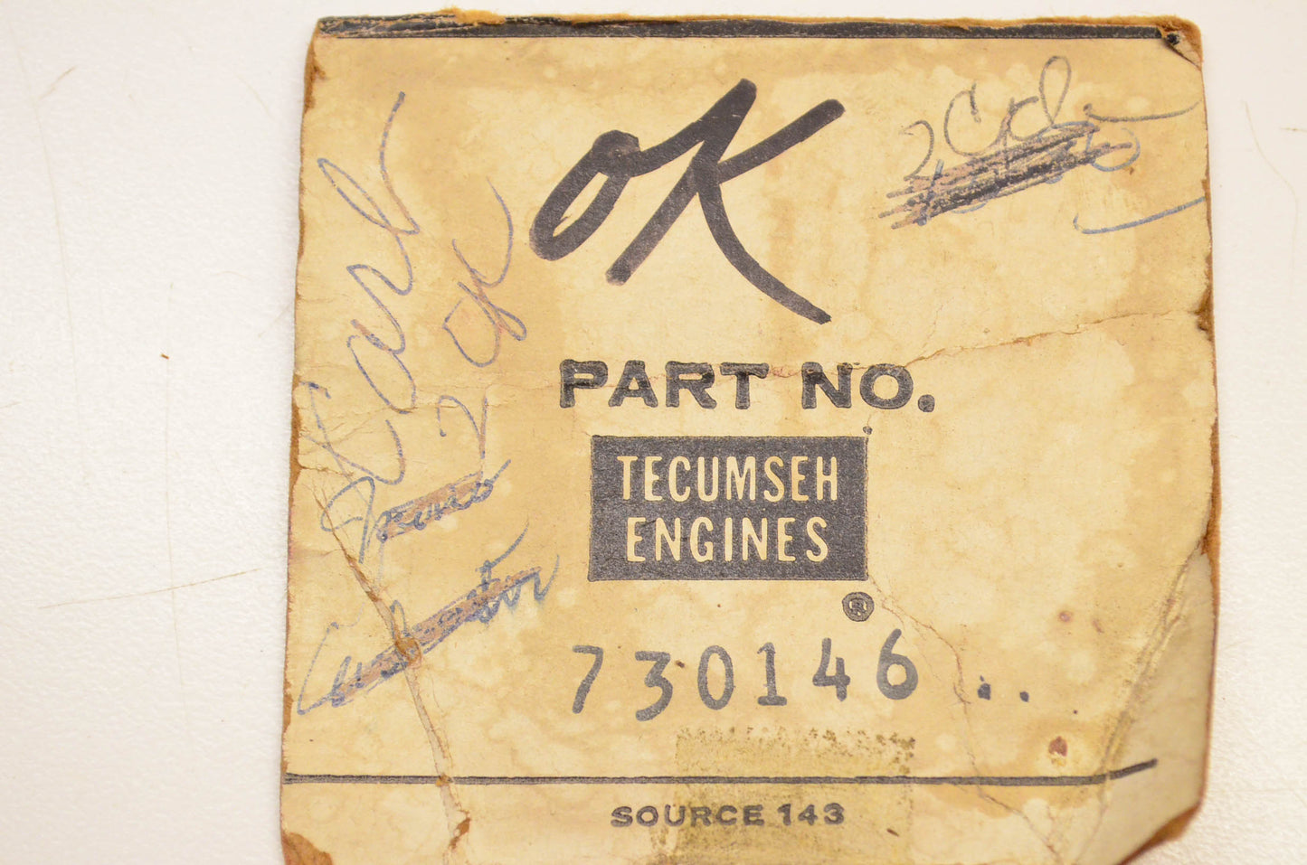Tecumseh 730146 Carburetor Kit NOS