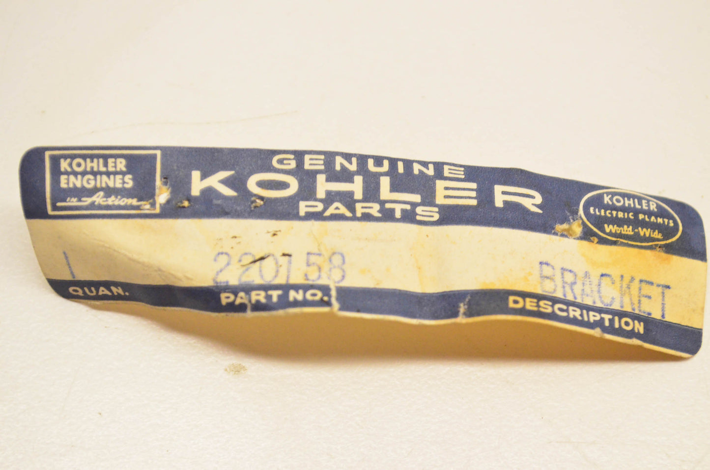 Kohler 220158 Tank Bracket NOS