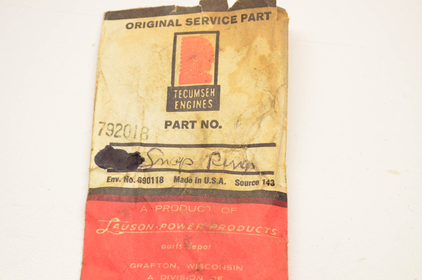 Tecumseh 792018 Snap Ring NOS