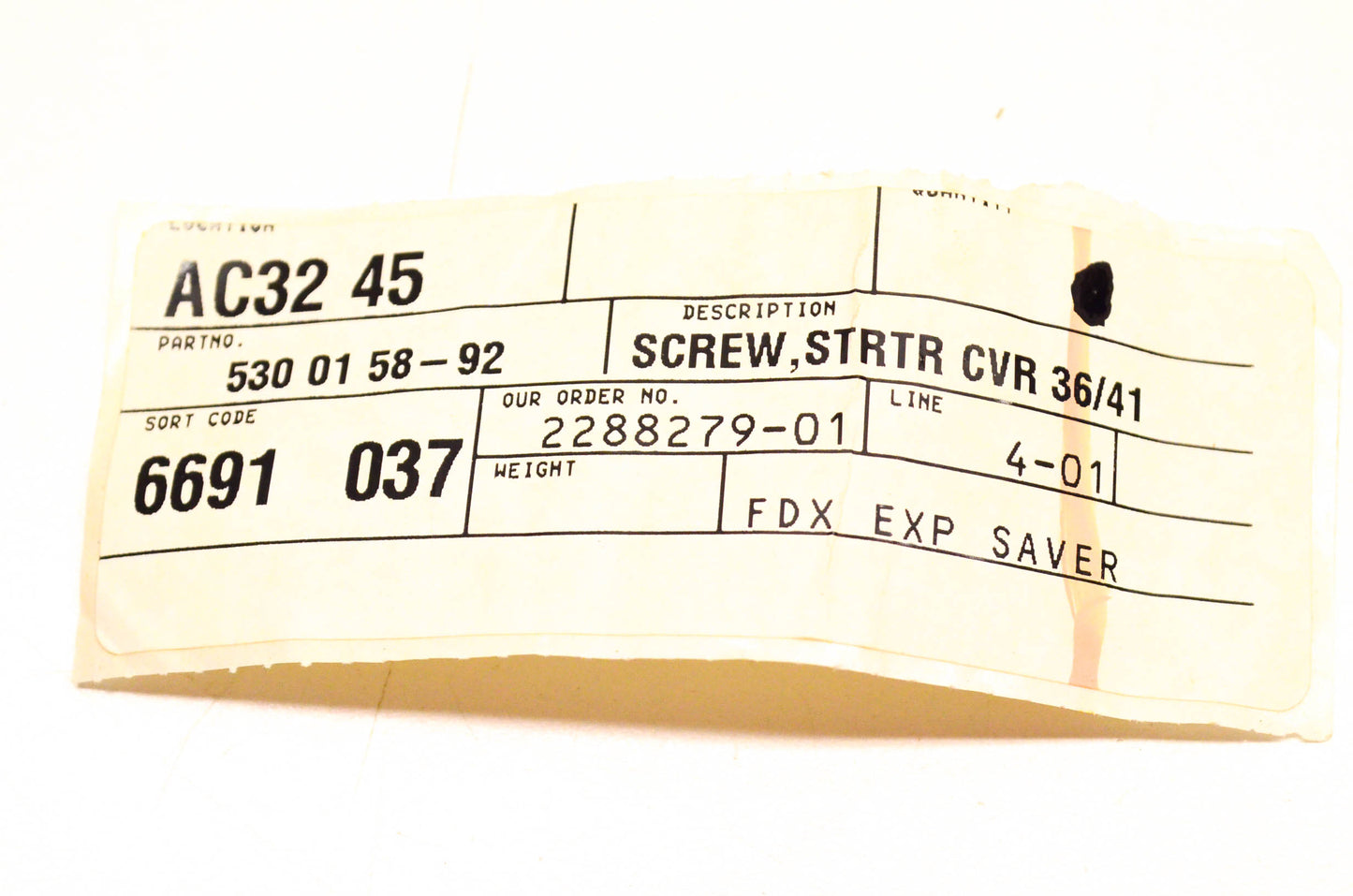 New OEM Husqvarna 530015892, 530 01 58-92 Starter Cover Screw NOS