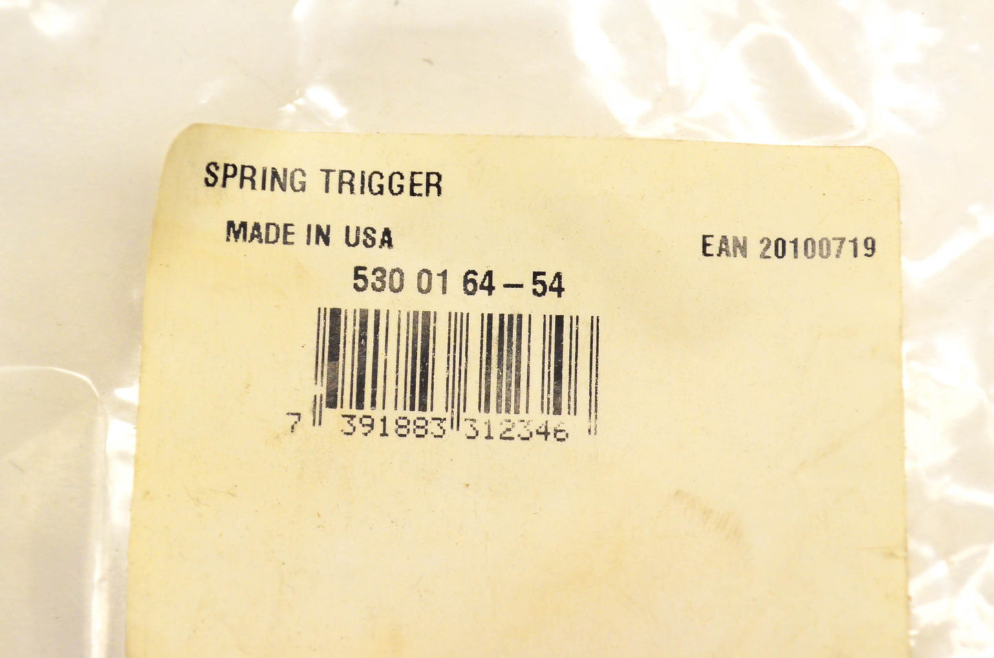 New OEM Husqvarna 530016454, 530 01 64-54 Trigger Spring NOS