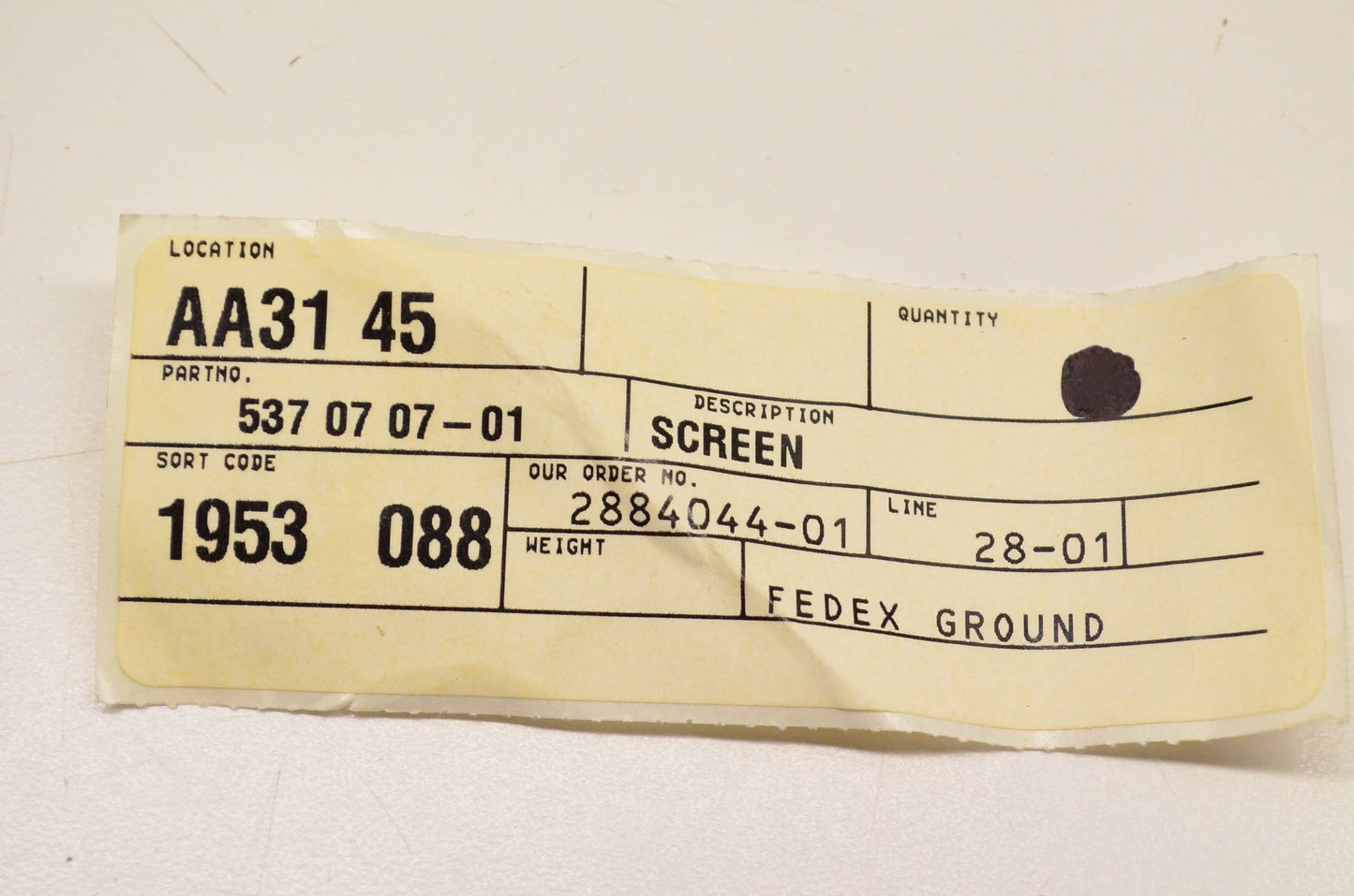 New OEM Husqvarna 537070701, 537 07 07-01 Screen NOS