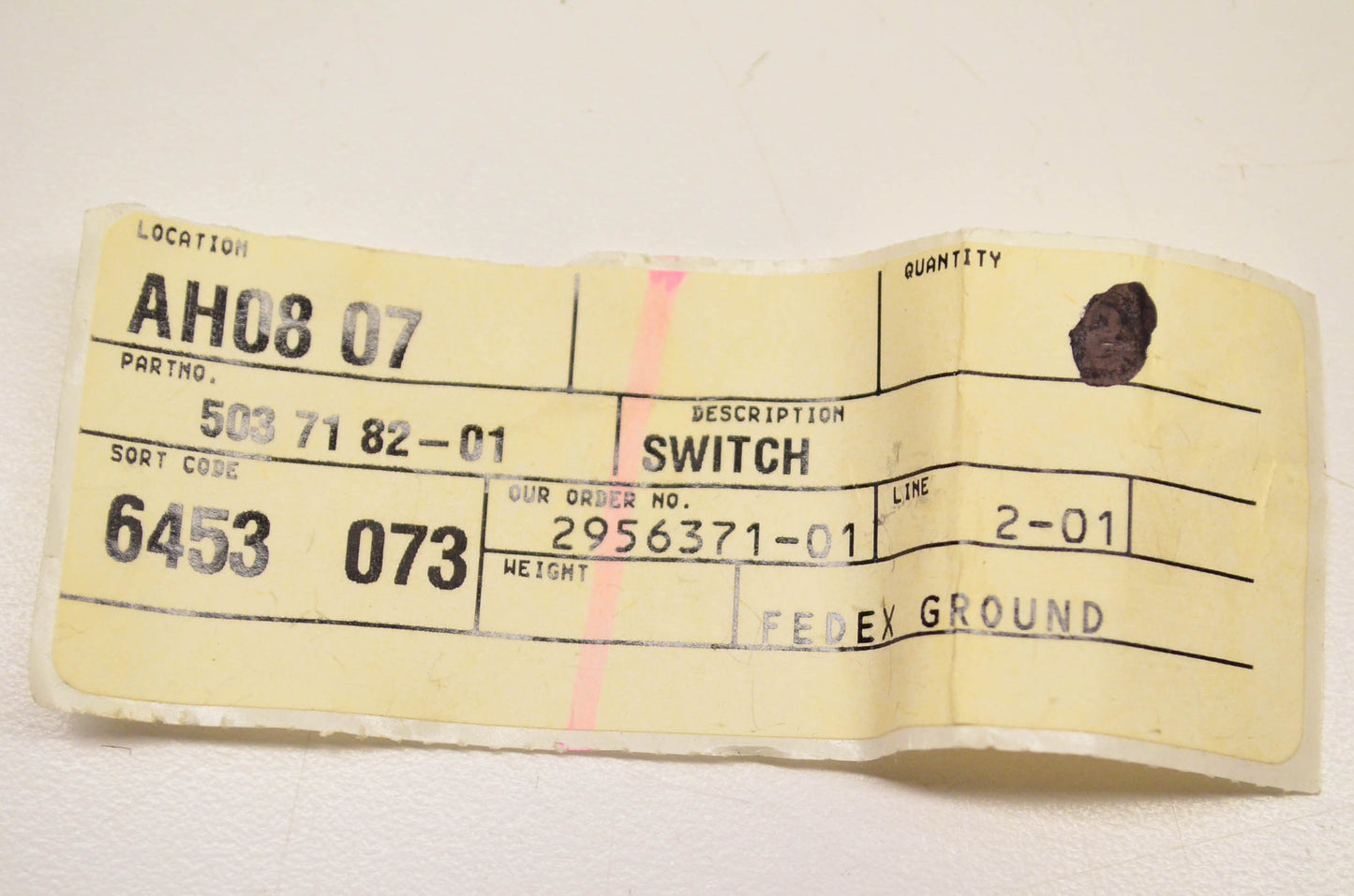 New OEM Husqvarna 503718201, 503 71 82-01 Switch NOS