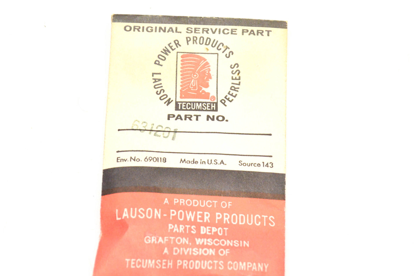 Tecumseh 631201 Check Valve NOS