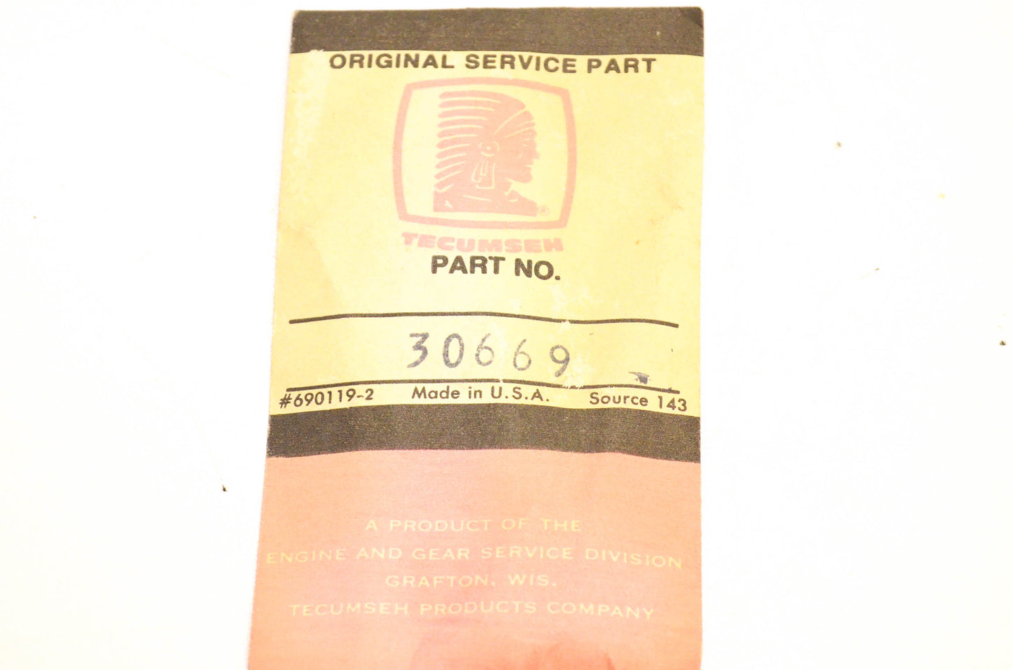 Tecumseh 30669 Governor Shaft Qty 2 NOS