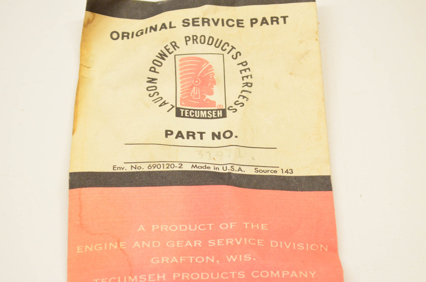 Tecumseh 31971 Gasket NOS