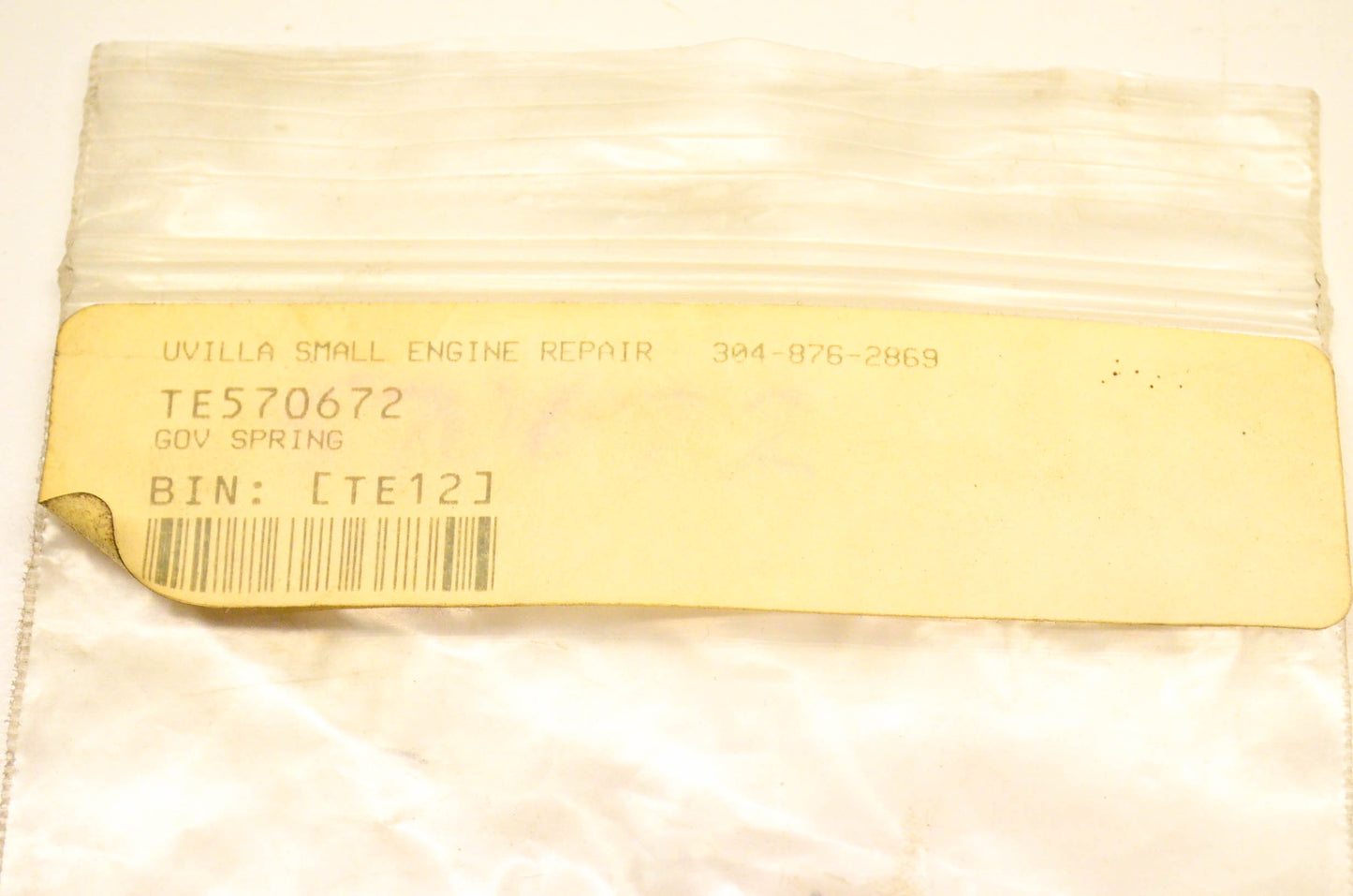 Tecumseh 570672 Governor Spring NOS