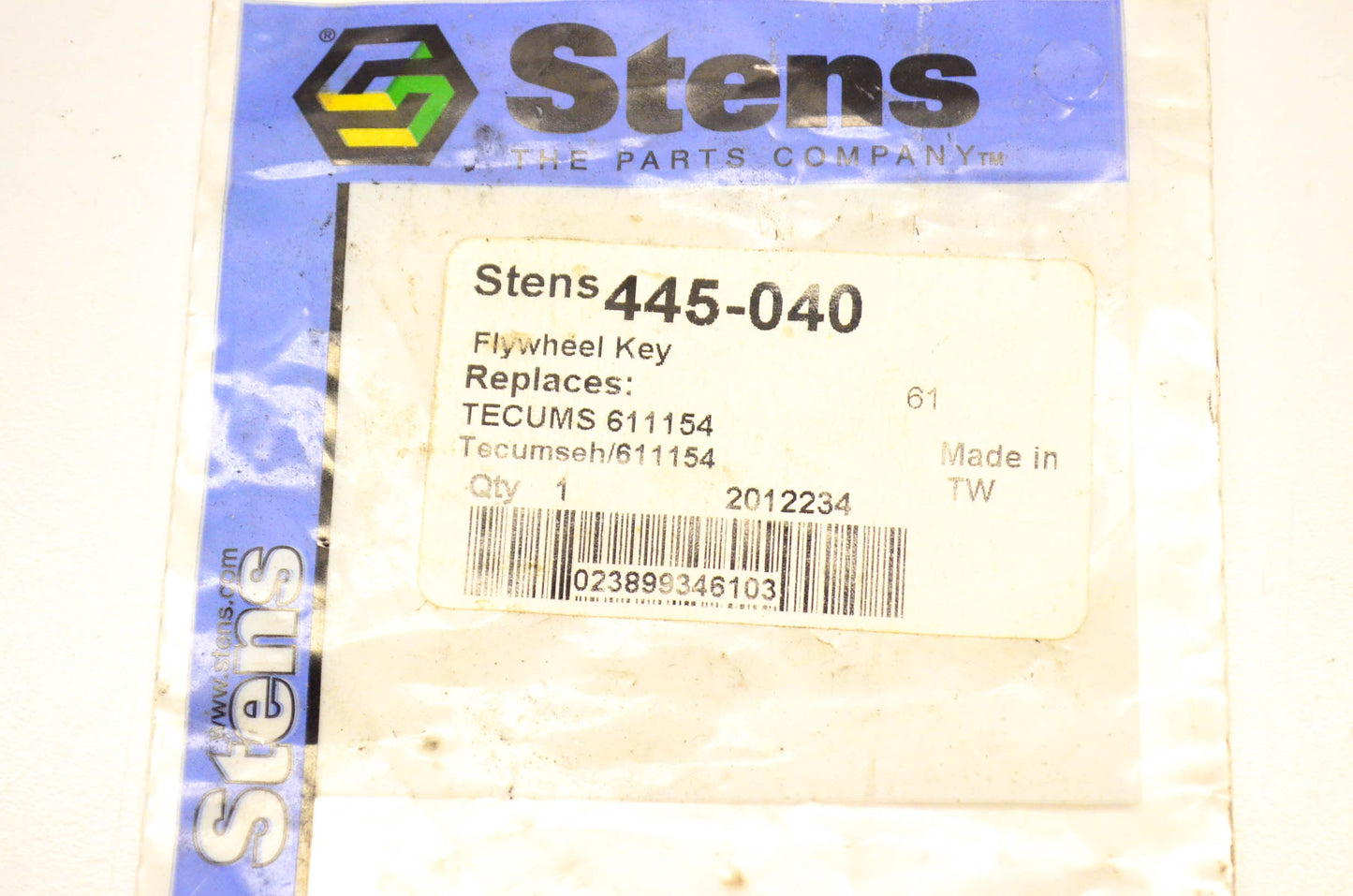 Stens 445-040, 611154 Flywheel Key NOS
