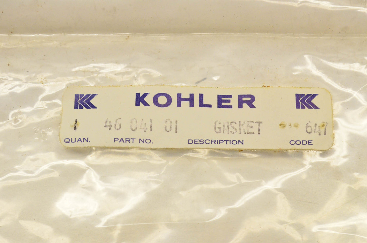 Kohler 46 041 01, 46-041-01 Gasket NOS
