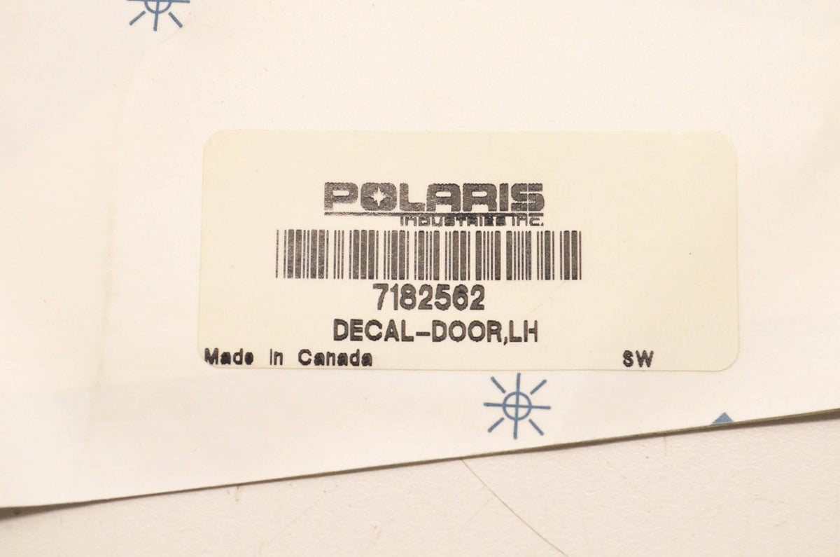 New OEM Polaris 7182562 Left Door Decal NOS