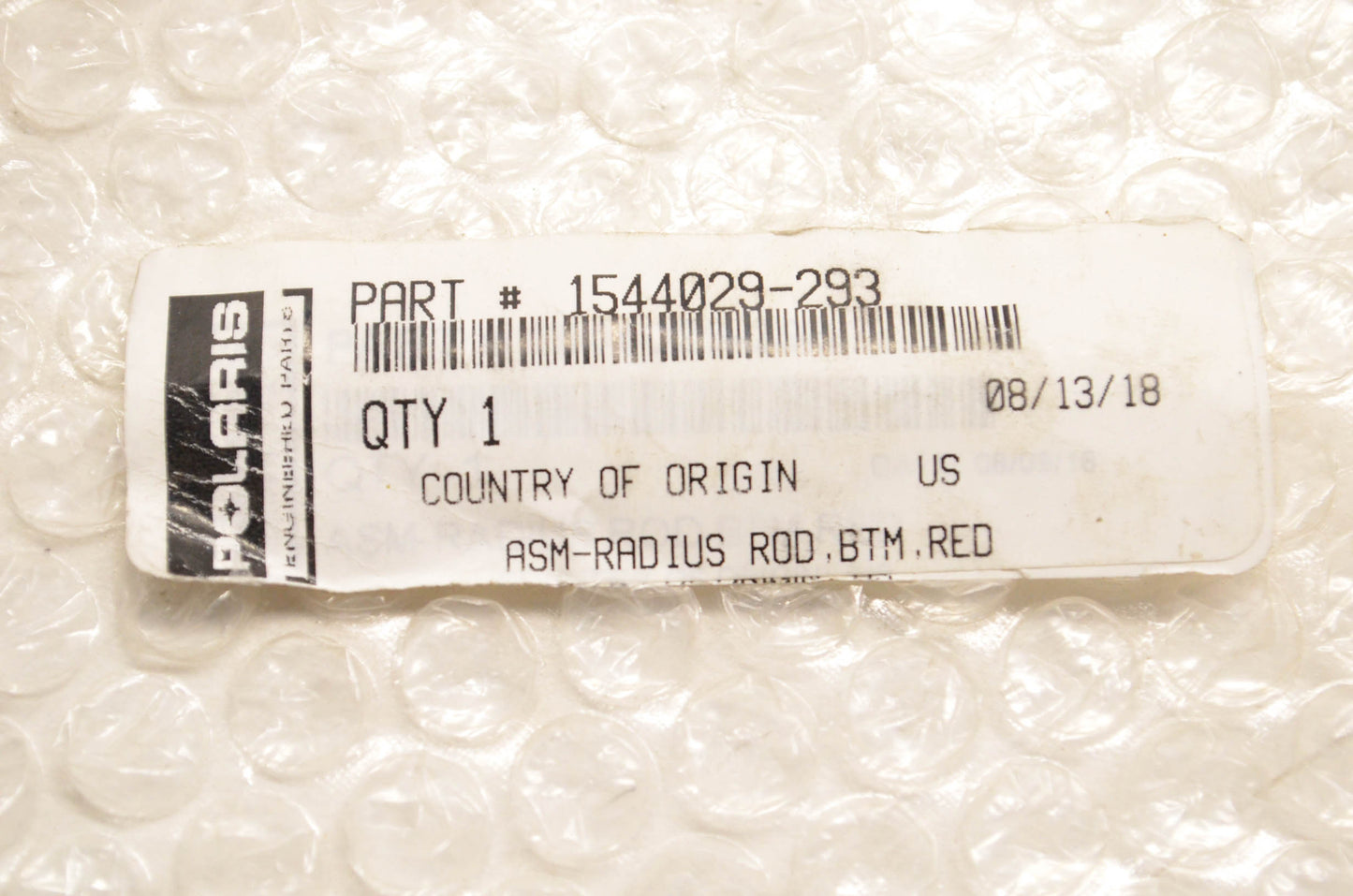 New OEM Polaris 1544029-293 Bottom Radius Rod NOS