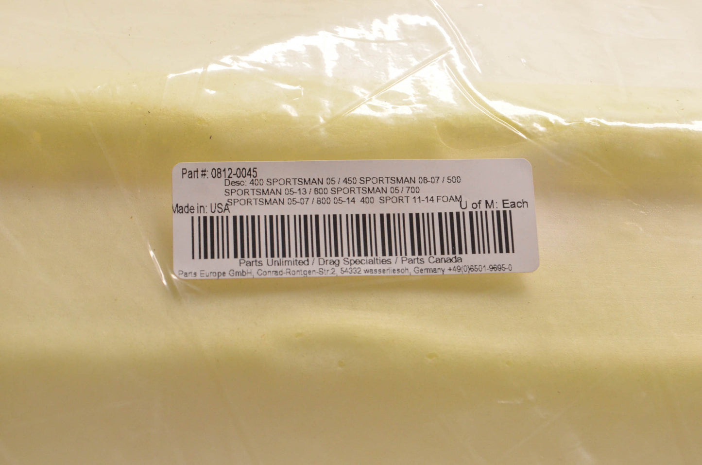 Moose 0812-0045 Seat Foam NOS