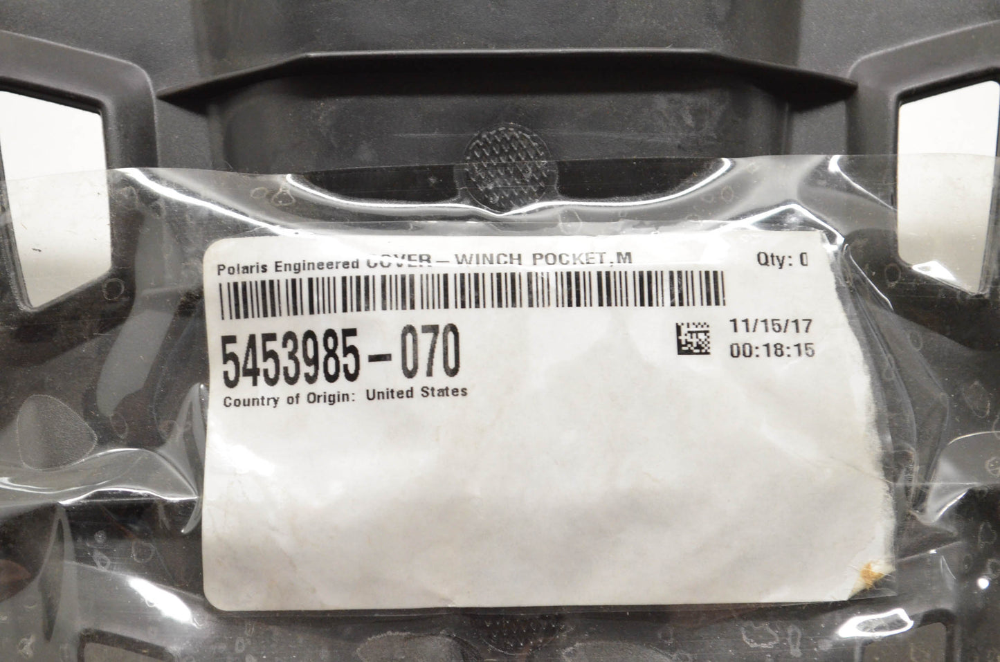 New OEM Polaris 5453985-070 Winch Pocket Cover NOS