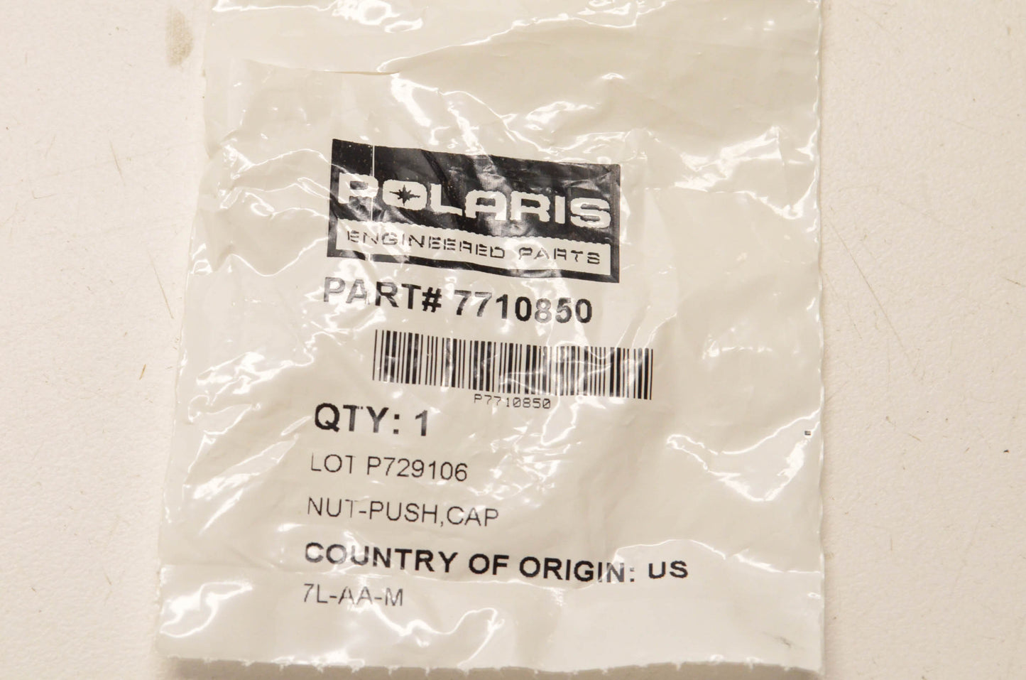 New OEM Polaris 7710850 Push Cap Nut NOS