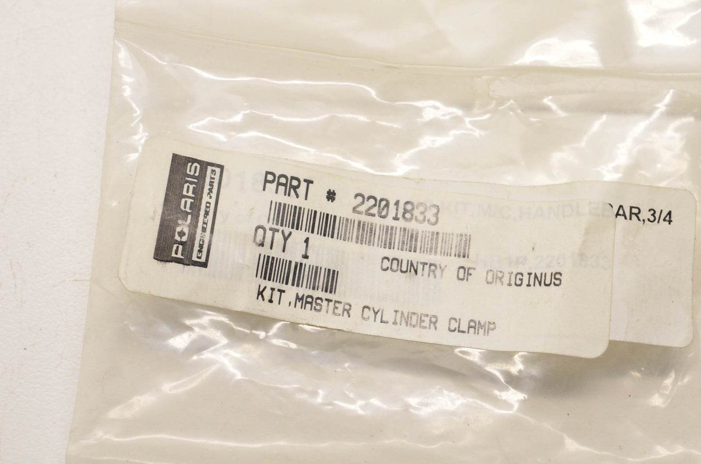 New OEM Polaris 2201833 Master Cylinder Clamp Kit NOS